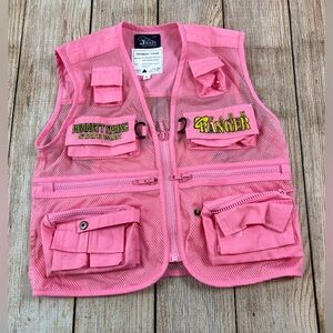 Kids Jhats Park Ranger Vest Adventure Safari Utility Pink Large Bennett Springs